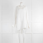 The Row White Viscose/Wool Mix Tunic