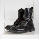 Church's Black Carly Round Toe Combat Boots