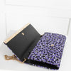 Jimmy Choo Purple Animal Print Fabric Clutch