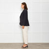 Free People Black Linen Blazer Jacket
