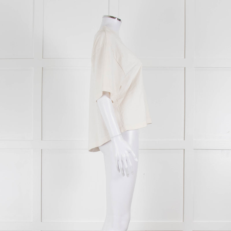 Masscob Cream Oversized T Shirt