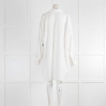 The Row White Viscose/Wool Mix Tunic