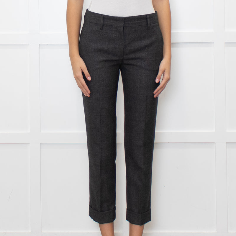 Prada Prince Of Wales Check Trousers With Turnups