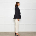 Free People Black Linen Blazer Jacket