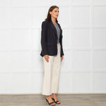Free People Black Linen Blazer Jacket