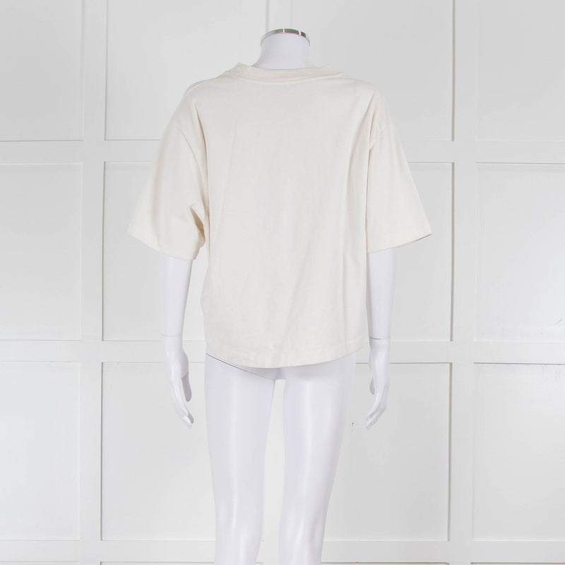 Masscob Cream Oversized T Shirt