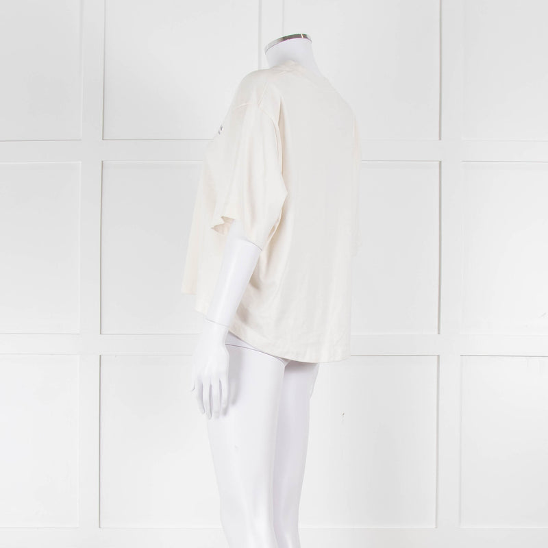 Masscob Cream Oversized T Shirt