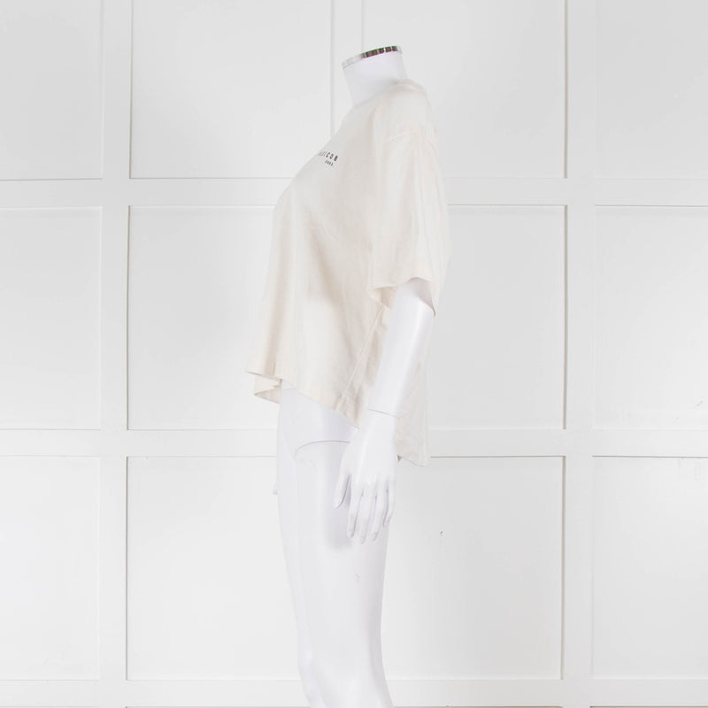 Masscob Cream Oversized T Shirt
