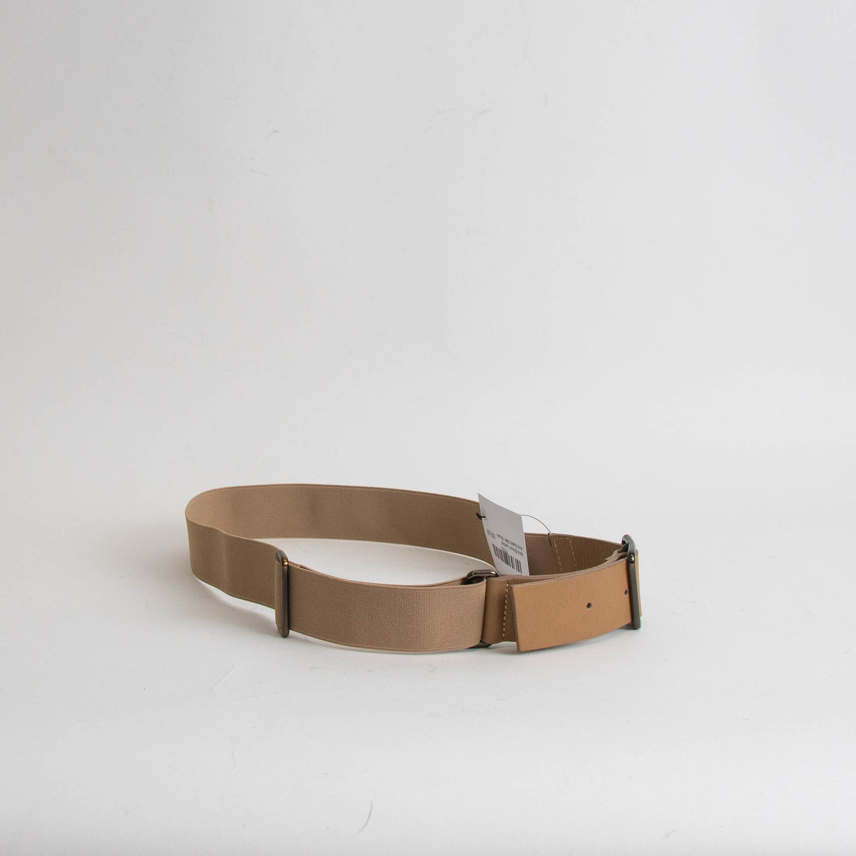 Akris Biscuit Leather And Elastic Belt