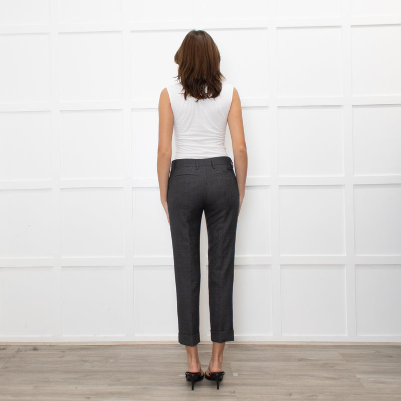Prada Prince Of Wales Check Trousers With Turnups