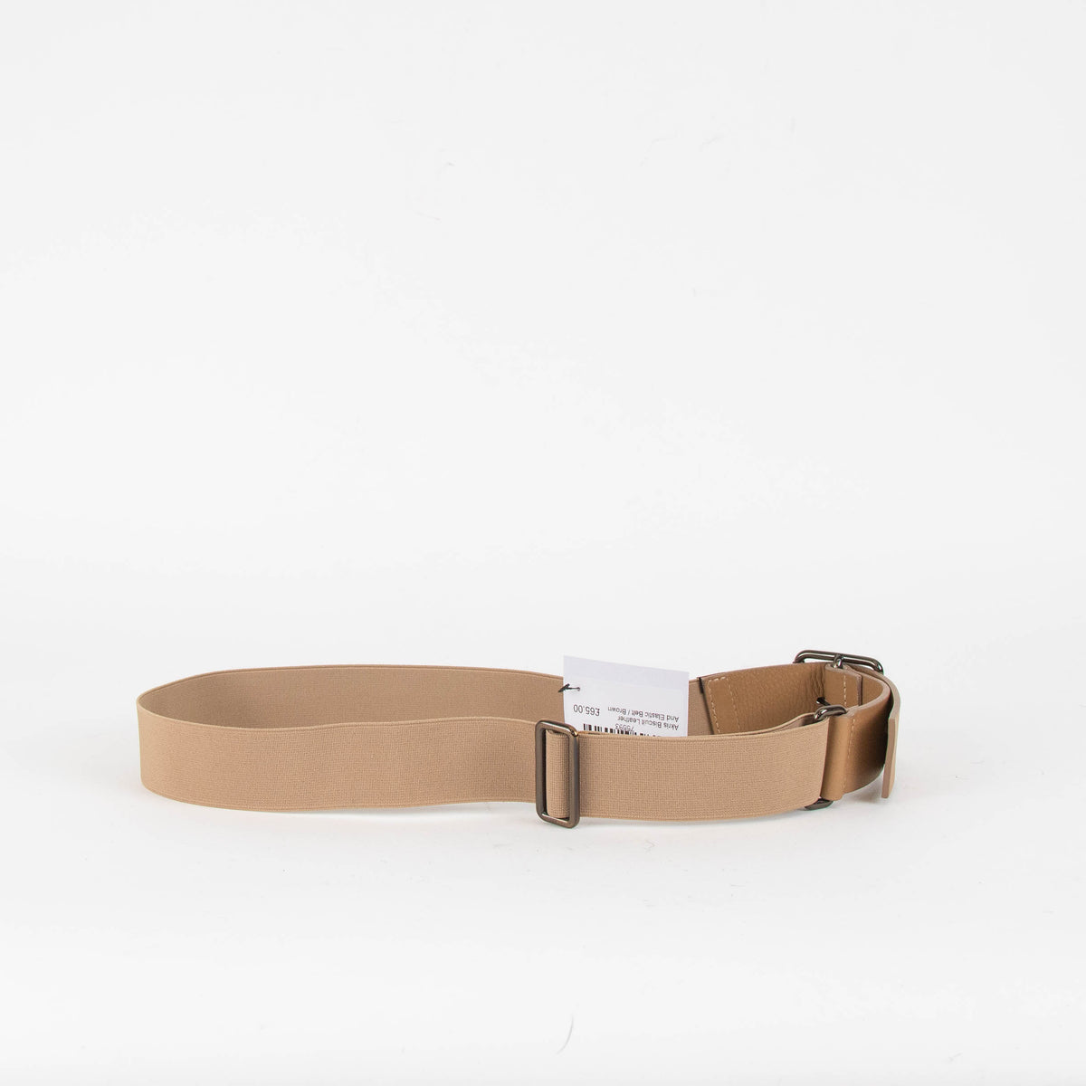 Akris Biscuit Leather And Elastic Belt