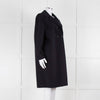Harris Wharf London Navy Double Breasted Wool Coat