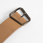Akris Biscuit Leather And Elastic Belt