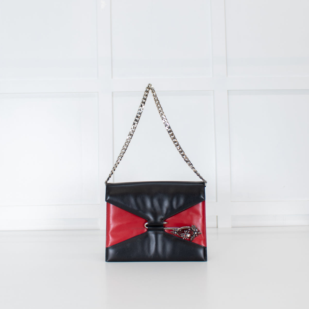 Alexander McQueen Red And Black Spider Pin Bag