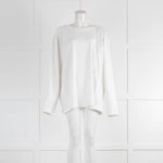 Norma Kamali White SPF Smart Round Neck Top