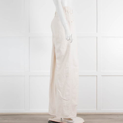 Brunello Cuccinelli The Loose Wide Jean in Off White
