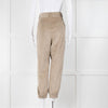 Brunello Cucinelli Beige Corduroy Elasticated Bottom Trousers