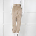 Brunello Cucinelli Beige Corduroy Elasticated Bottom Trousers