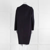 Harris Wharf London Navy Double Breasted Wool Coat