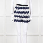 Diane Von Furstenberg Navy White Lace Shorts