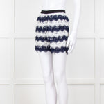 Diane Von Furstenberg Navy White Lace Shorts