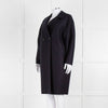 Harris Wharf London Navy Double Breasted Wool Coat