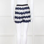 Diane Von Furstenberg Navy White Lace Shorts