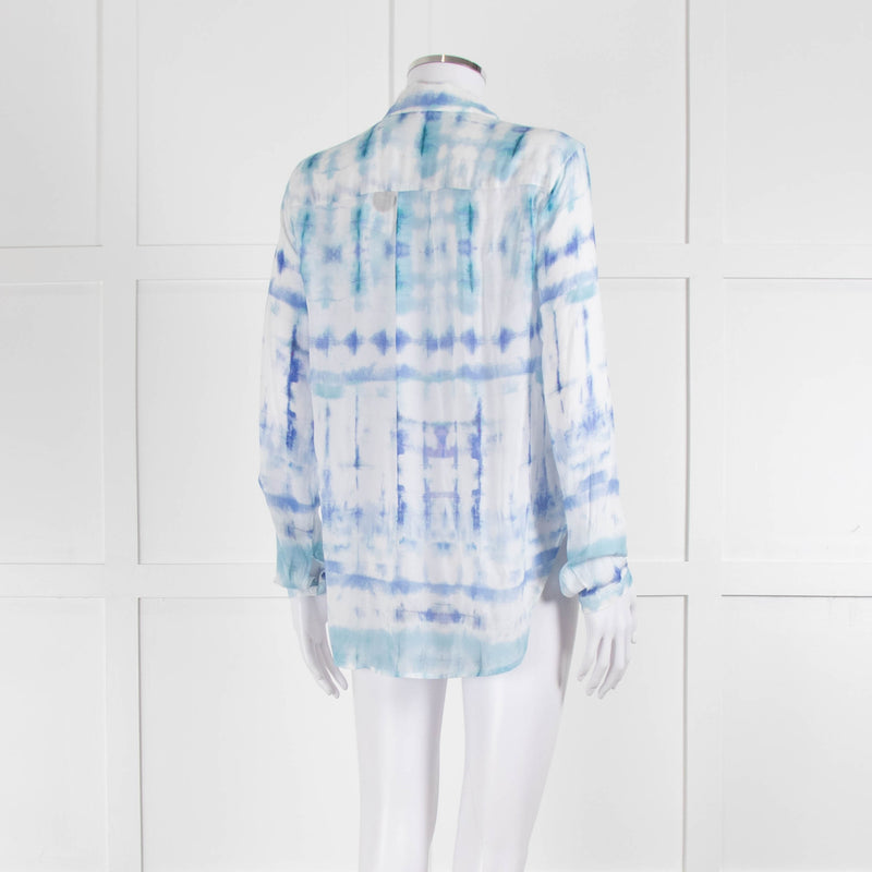 Bella Dahl Blue And White Tie Dye Shirt