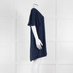 Essentiel Antwerp Navy White Dot Knee Length Dress