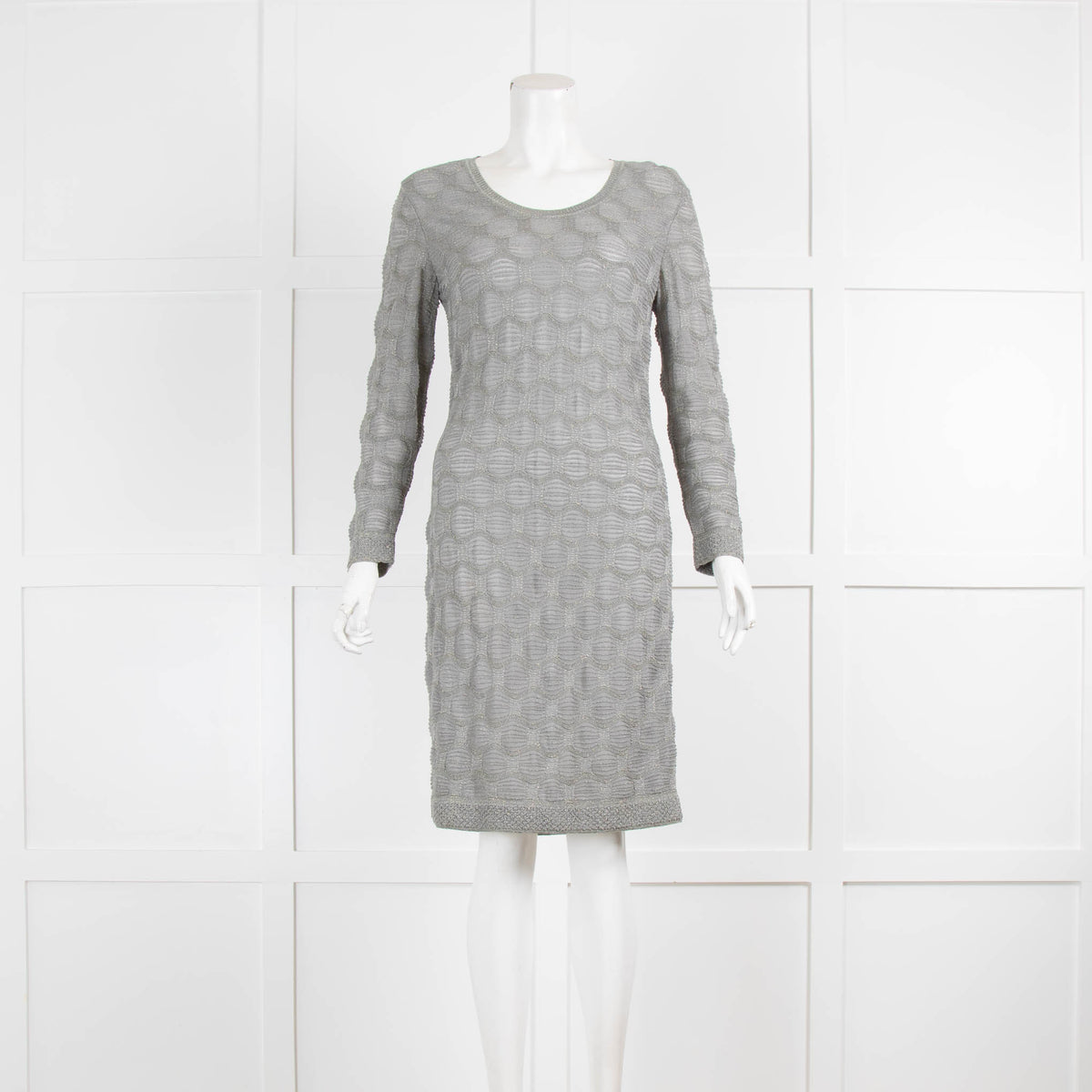 M Missoni Grey with Silver Thread Dress