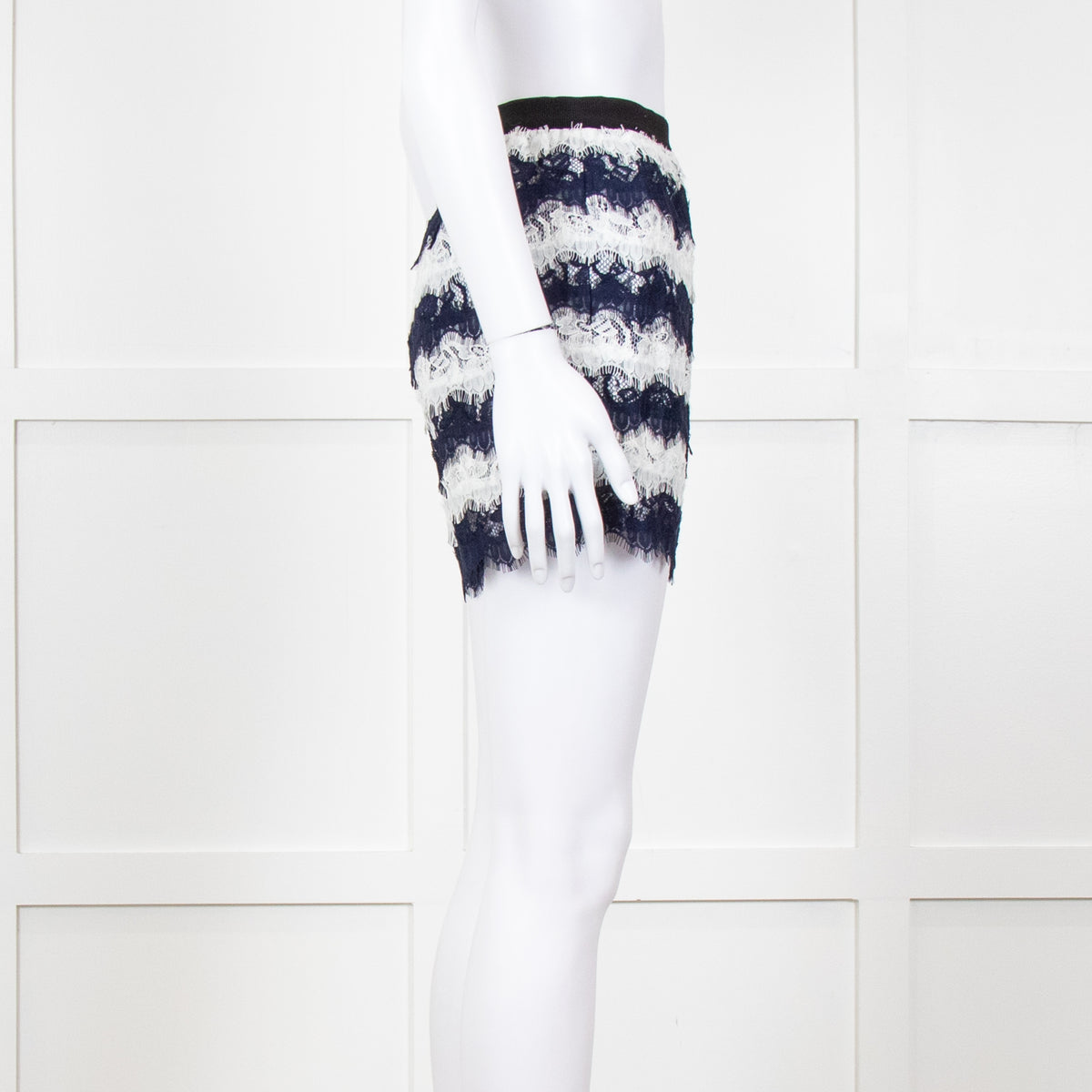 Diane Von Furstenberg Navy White Lace Shorts