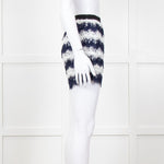 Diane Von Furstenberg Navy White Lace Shorts