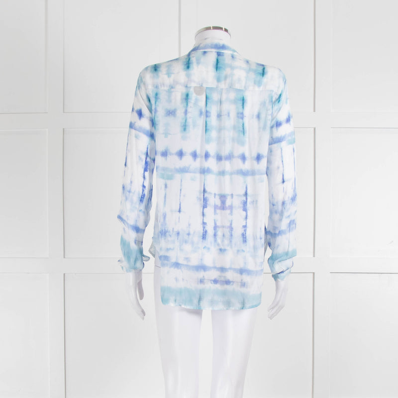 Bella Dahl Blue And White Tie Dye Shirt