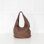 Bottega Veneta Brown Grainy Leather Intrecciato Detail Hobo bag