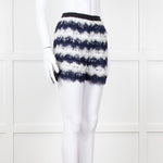 Diane Von Furstenberg Navy White Lace Shorts