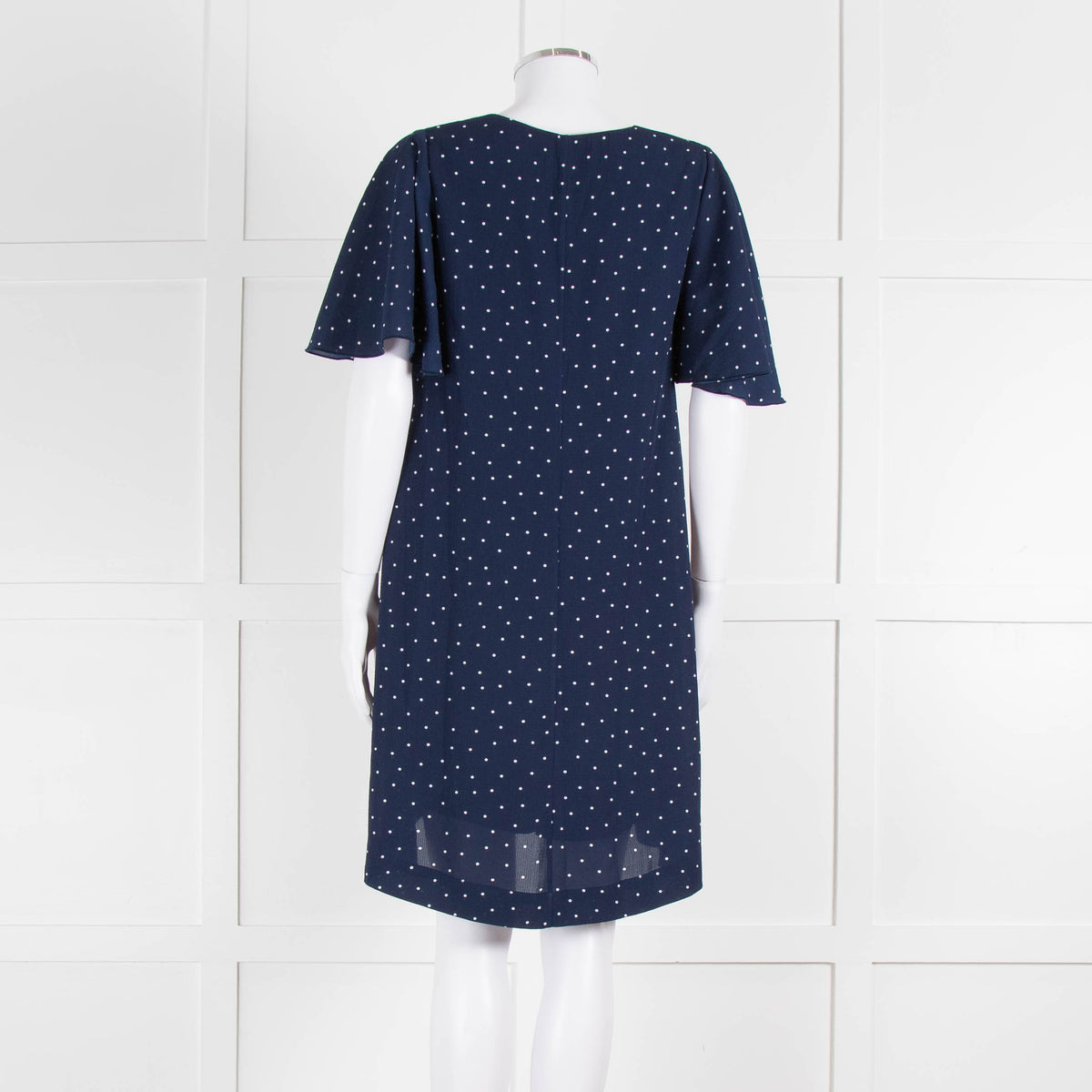 Essentiel Antwerp Navy White Dot Knee Length Dress