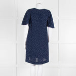 Essentiel Antwerp Navy White Dot Knee Length Dress