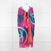 Chanel Pink Orange Purple CC Silk Blend Stole