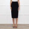 Roland Mouret Black Mid Penci Skirt With Back Gold Zip