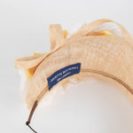 Juliette Boterill Beige Woven Straw Flower Embellished Headband