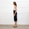 Roland Mouret Black Mid Penci Skirt With Back Gold Zip