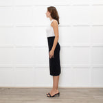 Roland Mouret Black Mid Penci Skirt With Back Gold Zip