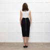 Roland Mouret Black Mid Penci Skirt With Back Gold Zip