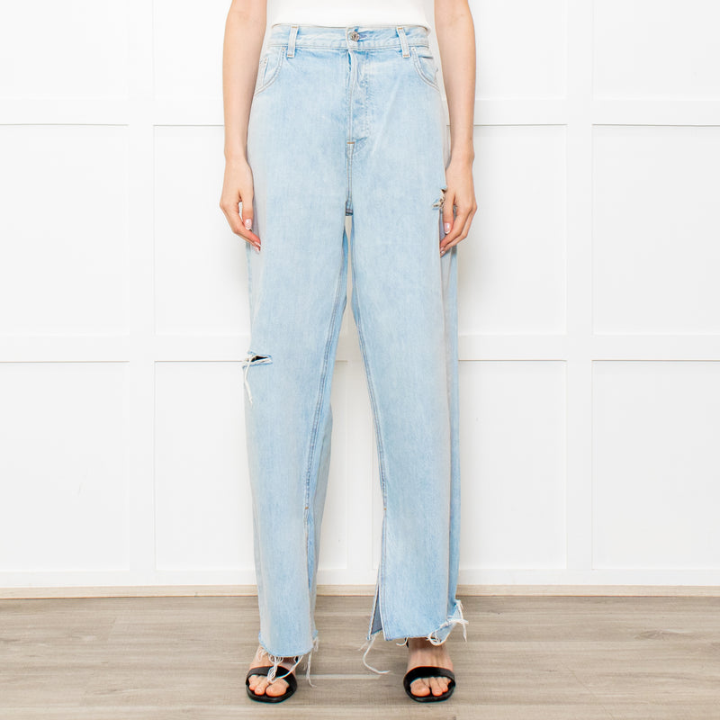 GRLFRND The Liya Boyfriend Jeans With Rip Knee