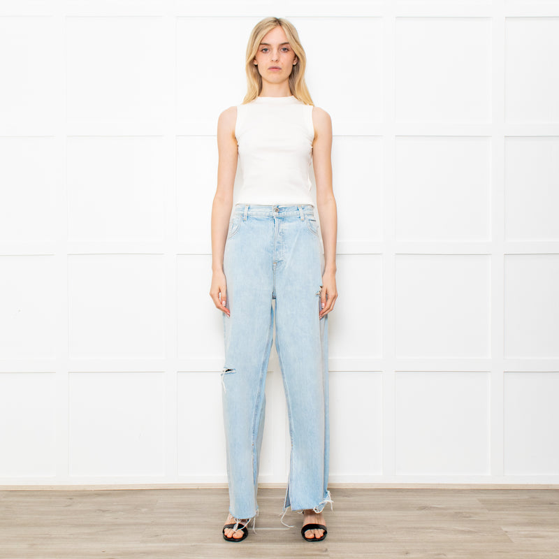 GRLFRND The Liya Boyfriend Jeans With Rip Knee