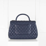 Chanel Top Handle Coco bag in Blue Caviar Leather