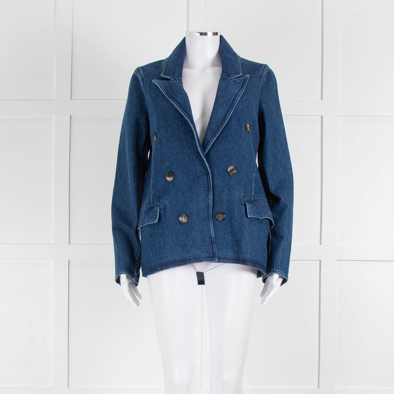 JW Anderson Blue Denim Logo Patch Blazer Jacket