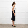Roland Mouret Black Mid Penci Skirt With Back Gold Zip