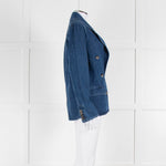 JW Anderson Blue Denim Logo Patch Blazer Jacket