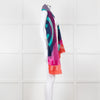 Chanel Pink Orange Purple CC Silk Blend Stole